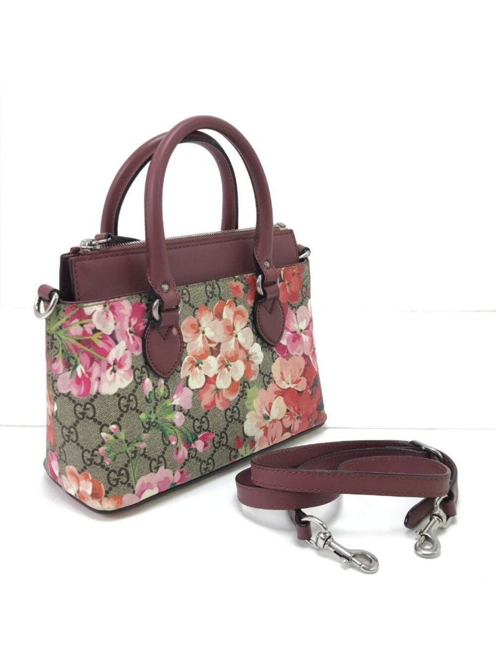 Gucci 2-Way Shoulder Bag Pink Beige